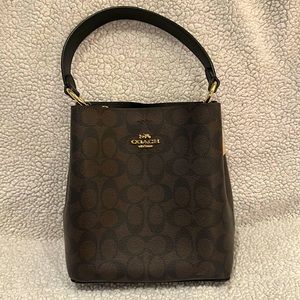 Coach small bucket bag 8 1/2" L 8 3/4" H 4" W